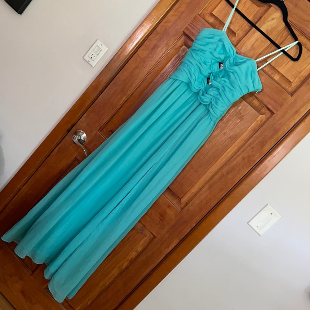 Maxi Chiffon Strapless Dress with Slit